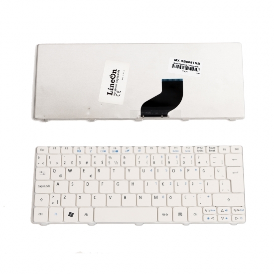 ACER Aspire One D260 Laptop Klavye Beyaz Türkçe