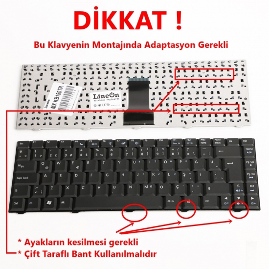 ACER eMachines D720 Laptop Klavye Türkçe