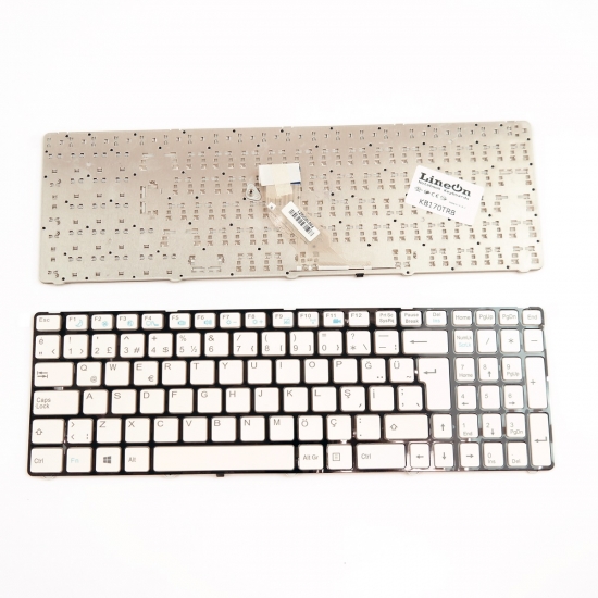 Casper MT50 MT55 Uyumlu Laptop Klavye Beyaz