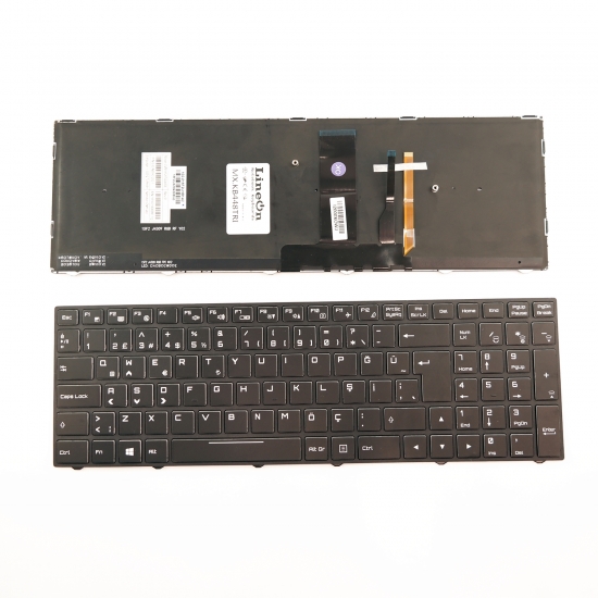 Clevo N850 Uyumlu Notebook Klavye RGB Işıklı