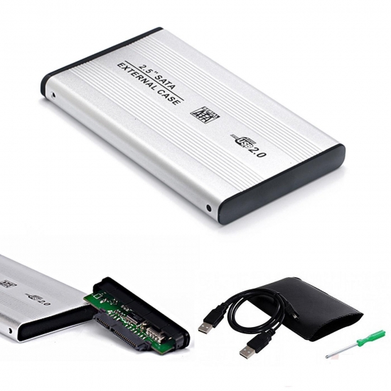 LineOn 2.5 inç Harici HDD Kutusu USB 2.0 Alüminyum