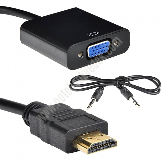 HDMI to VGA + Ses aktarma - Tüm Cihazlarla Uyumlu