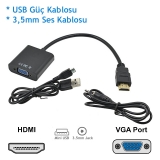 LineOn HDMI to Vga Çevirici Aparat (Ses ve USB çıkışı var)