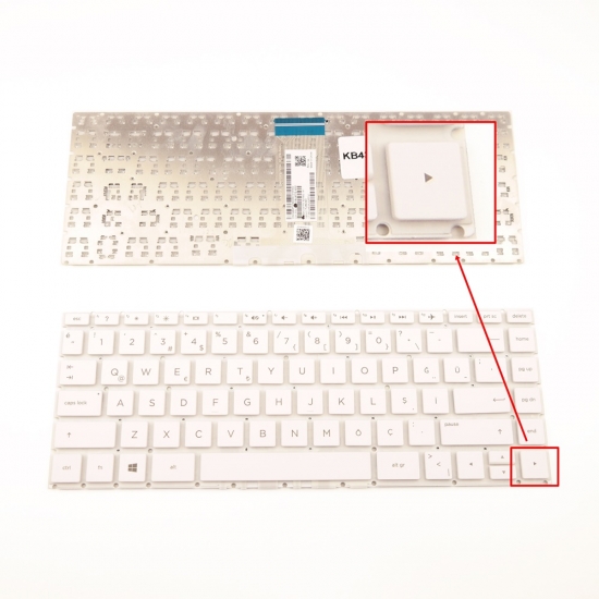 Hp 14-BP Notebook Klavye Beyaz
