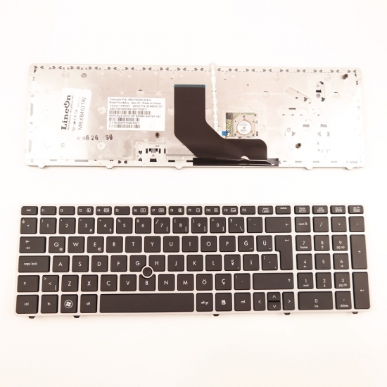 HP Probook 6565b 6570b Notebook Klavye Gümüş Çerçeve