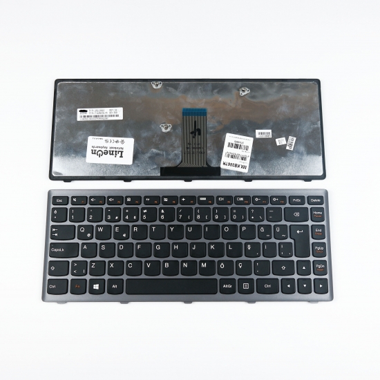 Lenovo 25211174 Noteboko Klavye Tuş Takımı Gri Çerçeveli