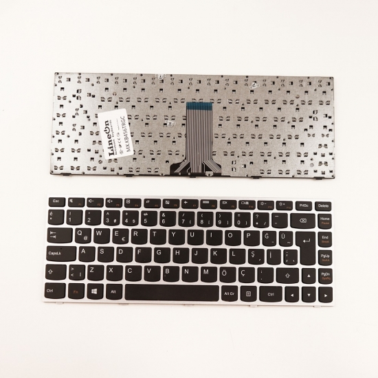 Lenovo Yoga Flex 2-14 Uyumlu Notebook Klavye Gri Çerçeve