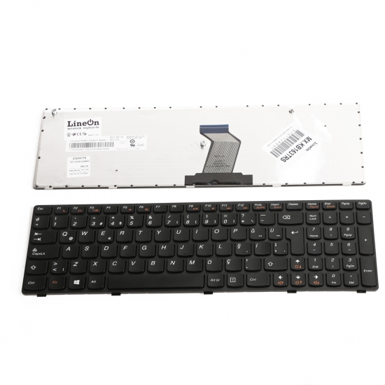 Lenovo Ideapad 25-10789 Klavye Tuş Takımı Siyah Çerçeveli