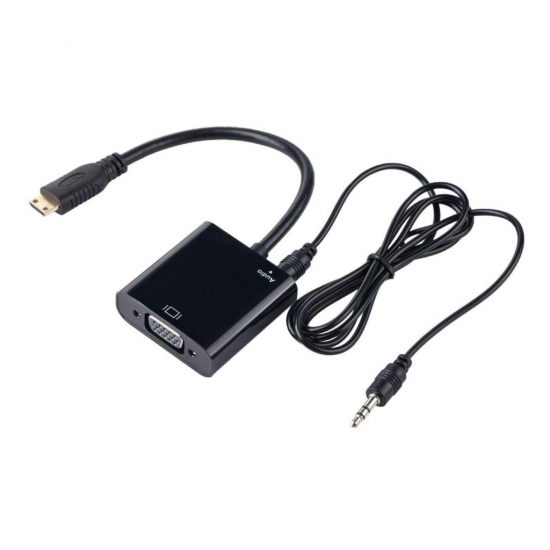 LineOn Mini HDMI to Vga Çevirici Aparat (Ses çıkışı var)