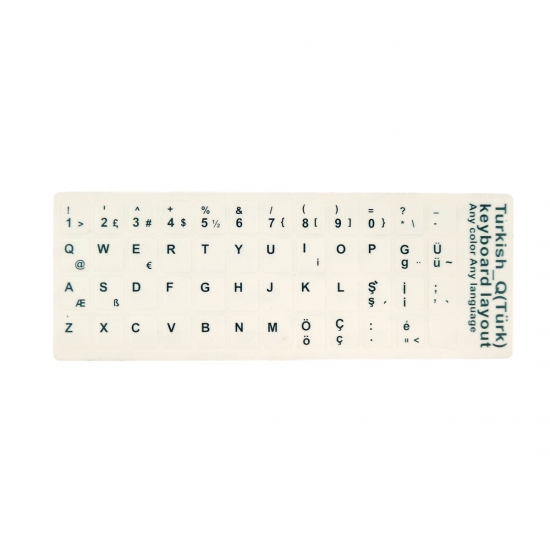 Notebook Klavye Sticker Beyaz (Türkçe)