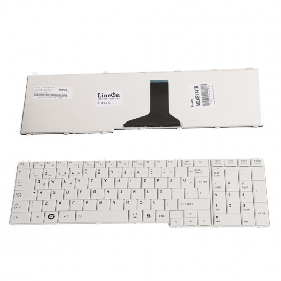 Toshiba V104526AS1 Notebook Klavye Beyaz