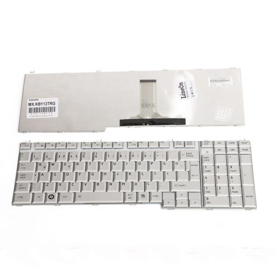 TOSHIBA Qosmio L555 Laptop Klavye Gümüş Türkçe