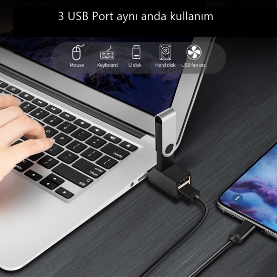 LineOn USB 3.0 to USB 3.0 ve USB 2.0 Port Çoğaltıcı Hub